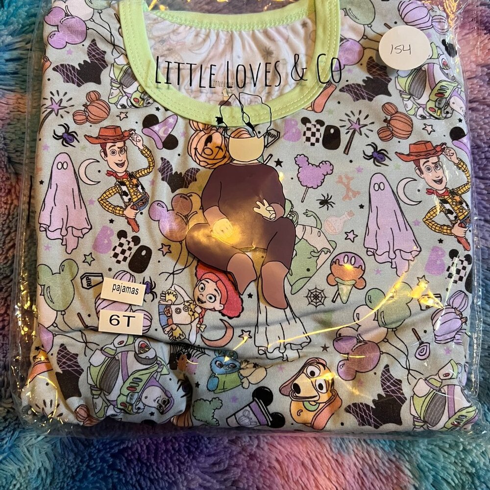 V1.‎ Little loves and co bamboo disney halloween toy story 2pc short set 6T NIB